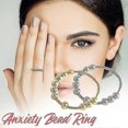 thumbnail image 2 of Anillo de ansiedad Fidget Spinner giratorio con cuentas, delicado y moderno anillo de joyería para mujer, 17 mm, oro rosa, 2 of 5