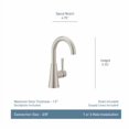 thumbnail image 2 of Moen 84021BL Ronan Matte Black One-Handle Single Hole Modern Bathroom Faucet with Deckplate & Drain, 2 of 4