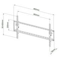 thumbnail image 2 of Techly 42" to 80" Tilting LCD/LED TV Wall Mount - Tilt +/-12° - VESA up to 800x400 mm - Holds up to 60 kg - Black, 2 of 6