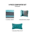 thumbnail image 6 of Mi Zone Full/Queen Teal Leopard Print Kids Comforter Set 4 Piece Polka Dot Dorm Bedding Sets with Matching Sham and Decor Pillow, 6 of 8