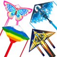 thumbnail image 1 of Set de cometas Flying Hoofer, 4 cometas de nailon, fáciles de volar, 1 of 6