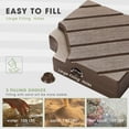 thumbnail image 2 of Scafild | 4-Piece Patio Offset Umbrella Base Stand,180lbs Heavy-Duty Sand Filled Patio Umbrella Base - Brown, 2 of 7