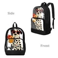 thumbnail image 2 of ZIATUBLES Clear Backpack, Heavy Duty Fabric & PVC Transparent Bookbag with Cool Dalmatian Tropical Drink Print, Large Capacity See Through Backpack for School College Work Travel Security, 2 of 7