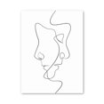 thumbnail image 3 of Dibujo abstracto de una línea para la cara de una pareja, impresión minimalista, regalos románticos para parejas, pintura en lienzo, arte de pared para dormitorio y hogar, decoración, 3 of 5