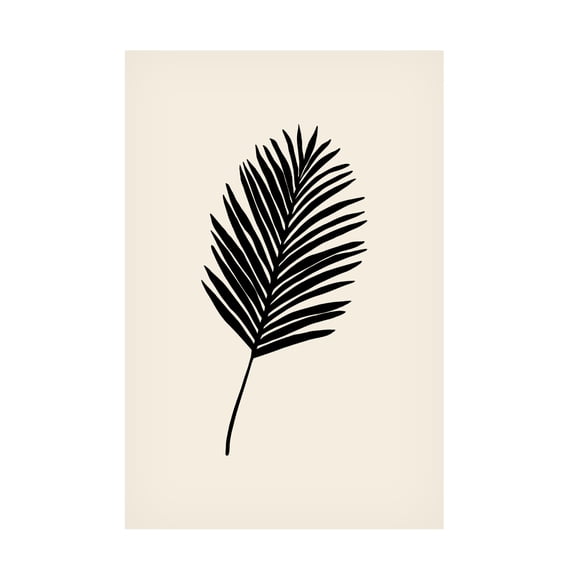 Canvas Wall Art - Pictufy Studio 'Black Palm' Wall Art for Living Room, Bedroom, or Office Décor by Trademark Fine Art - 12 x 19 Inches