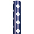 thumbnail image 3 of JAM Paper Dark Blue with White Polka Dot Wrapping Paper, 25 Sq ft, 1 Pack, 3 of 5