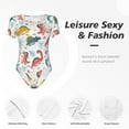 thumbnail image 6 of Naloa Dinosaur Women's Short-Sleeved Onesie, One-Piece Swimsuit for Parties, dates, clubs - X-Large, 6 of 9