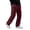 28#Wine, variant on Men's Baggy Sweatpants Wide Leg Fleece Casual Joggers Loose Drawstring Elastic Waist Pants with Pockets