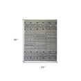 thumbnail image 3 of 2' X 3' Gray Ivory And Blue Geometric Hand Knotted Area Rug, 3 of 5
