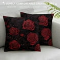thumbnail image 3 of PHYHOO Red Roses Printed Pillow Case Short Plush Square Decorative Throw Pillowcase Suitable for Sofa Bedroom, 3 of 5