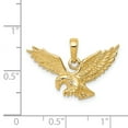 thumbnail image 3 of FJC Finejewelers 14k Yellow Gold Solid Polished Eagle Charm, 3 of 6