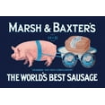 thumbnail image 2 of Advertisement 14x11 White Modern Wood Framed Museum Art Print Titled - Pigs and Pork: Marsh and Baxters Worlds Best Sausage, 2 of 4