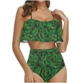 thumbnail image 2 of Pisexur Tankini Swimsuits for Women Tummy Control Two Piece Bathing Suits Ruffled Flounce Tankini Top with High Waisted Bottom Bikini Set, 2 of 6