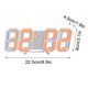 thumbnail image 3 of Reloj digital de pared LED | Modo Nocturno Luminoso, Brillo Ajustable, Pantalla de Temperatura | Acrílico, alimentado por USB, 12/24H, Alarma Pospuesta | 22,5x4,5x8,5cm Decoración Moderna, 3 of 5