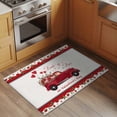 thumbnail image 2 of Rectangle Rug 2x3ft Area Rug,Valentine's Day Romantic Rose Truck Area Rugs for Living Room Bedroom,Red Love Flower Art Floor Mat Non-Slip Non-Shedding Carpet Indoor Accent Rugs, 2 of 9