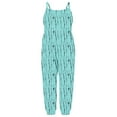 thumbnail image 3 of CCRFTGI Stripe Jumpsuit Girls Preppy Spaghetti Strap Girls Rompers Size 1-2 Spring Overall Aesthetic Sleeveless Clothes with Pockets Green 1-2 Years, 3 of 5