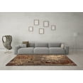 thumbnail image 3 of Ahgly Company Indoor Square Oriental Brown Industrial Area Rugs, 4' Square, 3 of 4