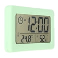 thumbnail image 2 of Reloj digital LCD multifuncional silencioso con sensor de luz nocturna, despertador electrónico para el dormitorio del hogar, color verde, 2 of 10