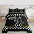 thumbnail image 2 of Feelyou Cartoon Motorcycle Lover Bedding Comforter Set, Dirt Bike Sports Twin Comforter Sets, Teens Kids Boys Girls Reversible Bedding Set, Breathable Home Decor, 2pcs, 2 of 8