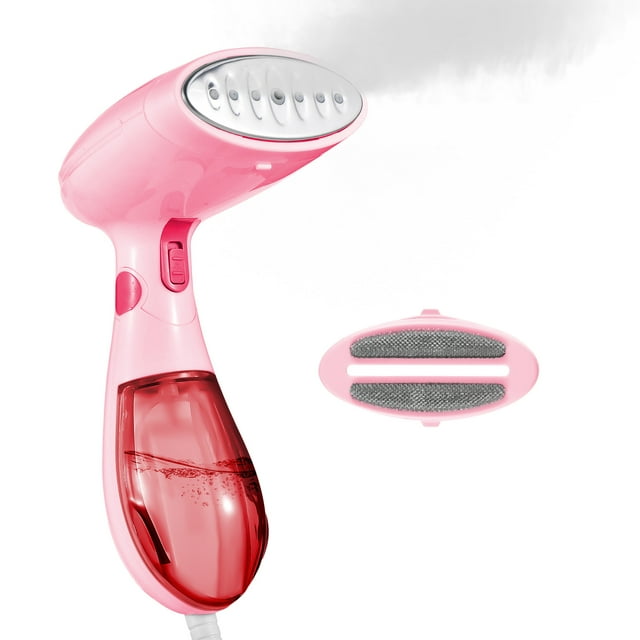 Mistaha Portable Mini Travel Steamer Iron with Foldable Design - 1300W Power, 120ml Water Tank, 20s Fast Heating, 20-25g/min Steam Rate - Compact Handheld Garment Steamer for Home Dorm Travel - Pink
