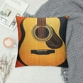 thumbnail image 2 of Leisuo Throw Pillow Covers Retro Music Guitar Vintage Music Decorative Square Pillowcases Cushion Cover (RM-Guitar) white, 2 of 5