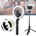 thumbnail image 1 of Selfie Rod Fill Light Tripod Kit Ring Lamp Operation Battery-operating Shockproof Sweet Gift Telescopic Stable Performance Streaming Supplies, 1 of 9