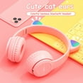 thumbnail image 4 of P47m Bluetooth 5.0 Headphones Big Cat Ear Wire Controlled Gaming Headset Hifi Sports Earphones, 4 of 7