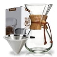 thumbnail image 1 of AGOGO Pour Over Coffee Maker Glass - 8 Cup Barista Kit with 304 Stainless Filter for Home, Office, Camping, Cafes - Easy Clean Co, 1 of 1