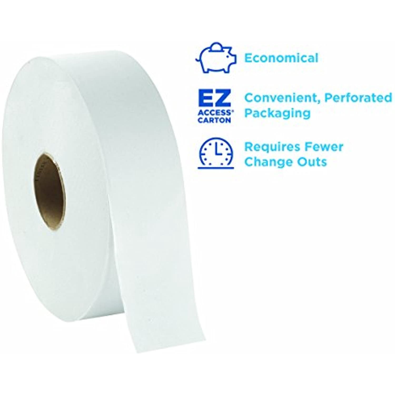 Georgia-Pacific Professional Series Jumbo Jr. 2-Ply Toilet Paper By Gp Pro (Georgia-Pacific), 2172114, 1000 Feet Per Roll, 4 Rolls Per Case