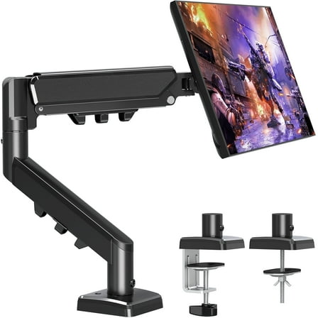 MOUNT PRO Single Monitor Desk Mount for 13-32 Inch Screen,Adjustable Gas Spring Monitor Arm with Tilt,Swivel,Rotatable,VESA Mounts Fit 4.4-19.8 lbs