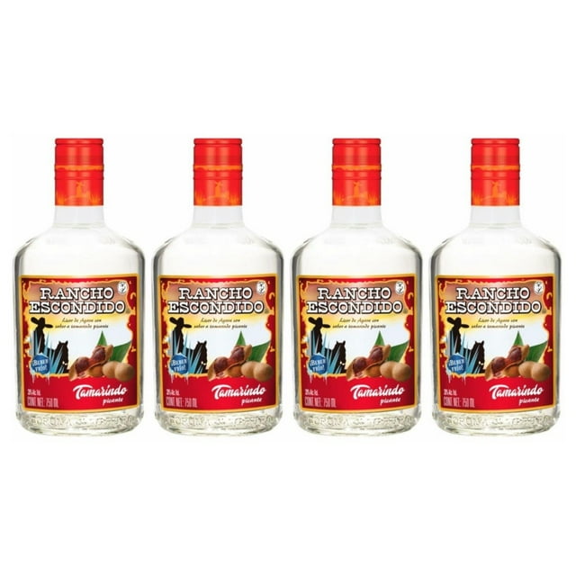 Pack de 4 Licor de Agave Rancho Escondido Tamarindo 750 ml Tamarindo