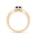 thumbnail image 2 of Angara Natural 1 Ct. Blue Sapphire Solitaire Ring in 14K Rose Gold for Women (Ring Size: 3.5), 2 of 10