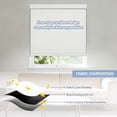 thumbnail image 5 of Cordless Blackout Roller Shades for Windows, Free-Stop Linen Shades with Valance, Thermal Insulated Fabric, UV Protection Roller Blinds for Home，Light Beige，34.5"W X 72"H, 5 of 7