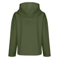 thumbnail image 4 of 2025 New Women's Solid Color Half Zip Up Fleece Hooded Sweatshirt, Long Sleeve Oversized Pullover with Drop Shoulder and Pocket, Casual Comfort Wear for Daily Life and Outdoor Activities Mint Green, 4 of 8