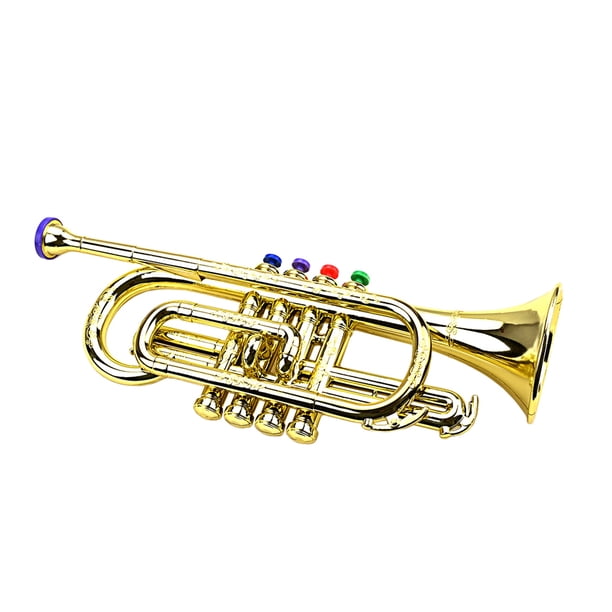 Boquilla de trompeta profesional Ndcxsfigh juguete educativo Musical herramienta de reproducción 4 teclas de colores