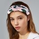 thumbnail image 2 of Diadema Con nudo de tul Unique Bargains perlas ostentosas mujer rosa verde 1.18 pulgadas, 2 of 7