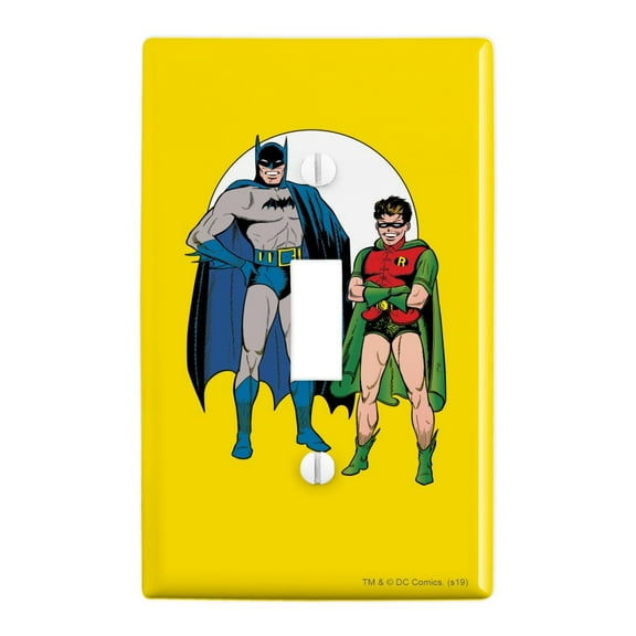 Batman and Robin Plastic Wall Decor Toggle Light Switch Plate Cover