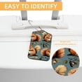 thumbnail image 3 of Squirrel Square PU Leather Luggage Tags - 2 Pack with Privacy Cover and Stainless Steel Ring - Suitable for Travel, Backpack, Handbag - Suitcase Tags, Travel Tag, 3 of 7