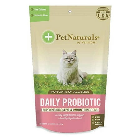 of Vermont - Daily Probiotic for Cats, Digestive Supplement, 30 Bite-Sized Chews, Probiotics are rWalmartmended for immune support, increased times of stress such as.., By Pet