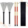 thumbnail image 3 of GOOHOCHY  Drum Brush Bamboo Stick Percussion Accessories Drumming Equipment, 3 of 8