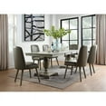 thumbnail image 2 of Contemporary Dining Room Set Of 2 Chair Warm Gray Oak Finish Vintage Pattern, 2 of 2