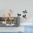 thumbnail image 2 of CarpNettore Deer Sculpture Statue Reindeer Figurine Tabletop Animal Ornament Bird Wall Hanging Wooden Bird Wall Art Made From Resin And Wood Suitable for Bedroom, 2 of 8