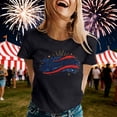 thumbnail image 2 of CUSTG Women T-Shirts Patriotic Casual Tee Comfortable Crew Neck Short Sleeve Shirt Everyday 1776-2026 Celebrate America's 250th Anniversary Cozy Tops, 2 of 4