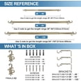 thumbnail image 5 of Urbanest Adjustable Single Curtain Rod Set Gilded Coda Finials – 1 - Inch Diameter, With French White Rod, 84–120 Inches, 5 of 6