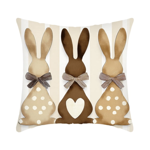 Tauxra Easter Decorative Pillowcase With Hidden Zipper For Bedroom Living Room Office Spring Holiday Gift