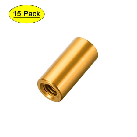 M3x12mm Round Aluminum Standoff Column Spacer Female Golden Tone for FPV Quadcopter RC Multirotors Parts DIY 15 Pcs