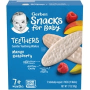 Gerber Snacks for Baby Teethers, Mango Raspberry, 1.7 oz, 2-Pack