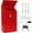 Red, variant on Metal Suggestion Box Donation Box with Slot Drop Box with Lock and Key Collection Box Mailbox Wall Mount Dropbox (10.2×5.6×2.8inch) Ballot Box for Home Office Outdoor