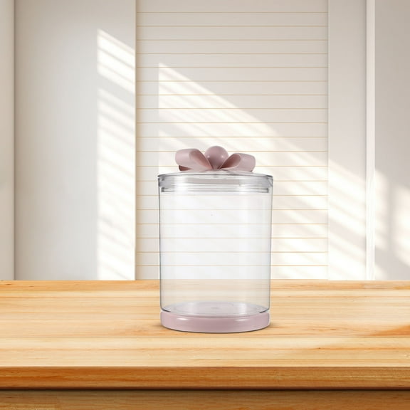 GOOHOCHY Clear Plastic Storage Jar With Airtight Lid Reusable Container Coffee Canister Cookie Container For Candy Sugar And Pantry Items