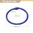 thumbnail image 2 of Uxcell 50pcs Binder Rings 1.5 Inch Loose Leaf Binder Ring Metal Book Rings Colorful Loose Leaf Rings, Dark Blue, 2 of 6